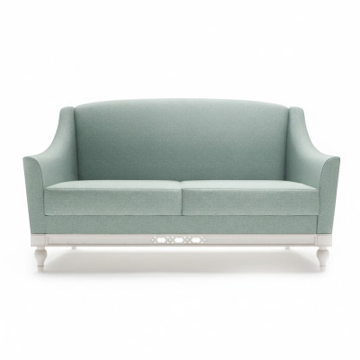 Sofa Chippendale 2 miejsce siedzące sofa materiałowa z Drewno designerskie Ustawić FL-2Siz