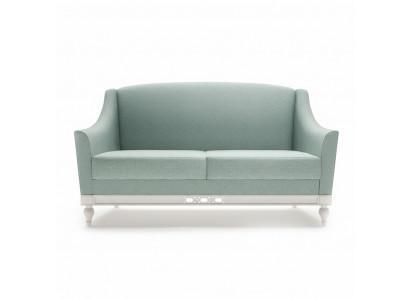 Sofa Chippendale 2 miejsce siedzące sofa materiałowa z Drewno designerskie Ustawić FL-2Siz