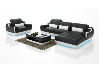 Skórzana sofa kanapa Żywy krajobraz Narożnikowa kanapa + Fotel Nowa Ustaw Nowoczesna Sofa G8025E