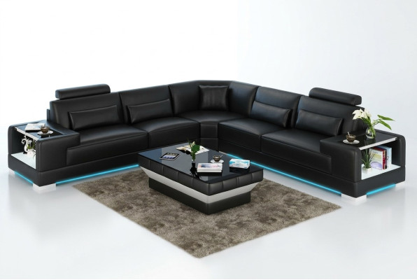 Skórzana sofa kanapa sofa Żywy krajobraz Narożnikowa kanapa Narożnik Modern Design Ustawić