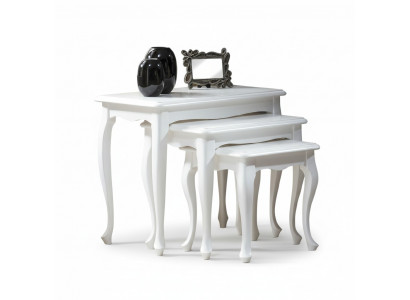 Tabela Stół obiadowy Zestaw 3 szt. Design Tabela stoły Classic Drewno Stół obiadowy Nowy towar
