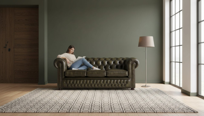 Chesterfield 3-miejscowy XXL tapicerowany fotel kanapa zestaw Big Sofa 2016-06