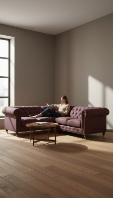 Chesterfield Narożnikowa kanapa Couch Designer Podkładka Narożnik Włókienniczy Sofa Ustawić 1013-14