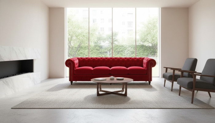 Chesterfield Duży Sofa Kanapa Tkanina Aksamit Tapicerowane Sofy 4-osobowe XXL Kanapy Nowe