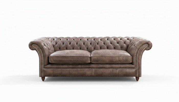 Sofa Chesterfield Kanapa Kanapa 3-osobowa Fotel Wyściełany Skóra Tekstylia 161013-24