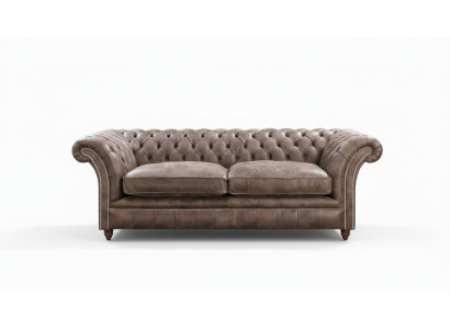 Sofa Chesterfield Kanapa Kanapa 3-osobowa Fotel Wyściełany Skóra Tekstylia 161013-24