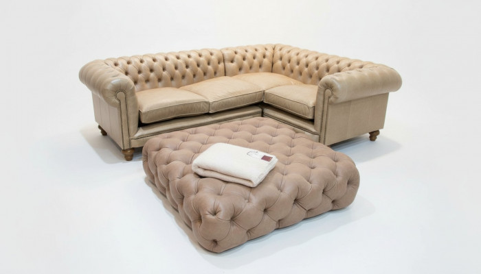 Skórzana sofa Narożnikowa kanapa Sofa Kanapa Podkładka Chesterfield Zestaw narożny Ustawić Narożnik Nowość