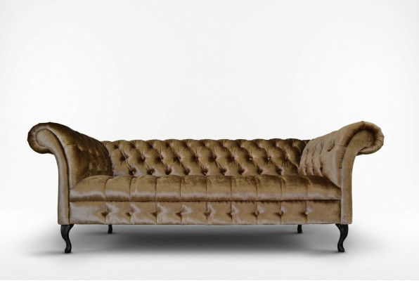 Chesterfield Sofa Tapicerowany Designer Kanapy Sofy Komplet Tekstylny Materiał Tekstylny 2