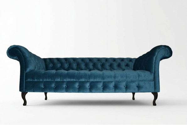 Chesterfield Sofa Tapicerowany Designer Kanapy Sofy Komplet Tkanin Materiał Tkaniny 16