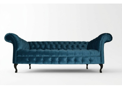Chesterfield Sofa Tapicerowany Designer Kanapy Sofy Komplet Tkanin Materiał Tkaniny 16