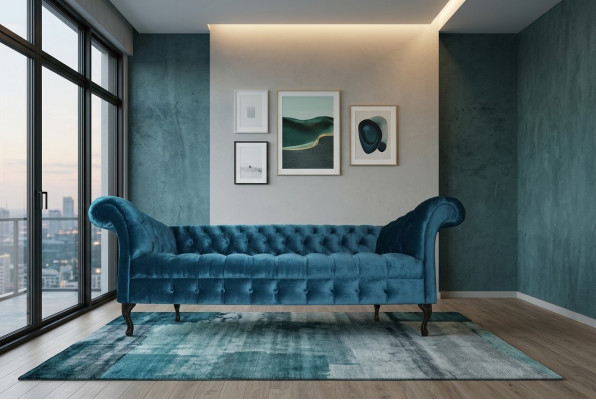 Sofa Chesterfield Tapicerowane Kanapy Projektant Sofy Zestaw Materiałowy Tkanina Materiał 18