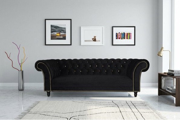 Chesterfield Sofa Tapicer Designer Kanapy Sofy Zestaw Tkane Tkaniny Tekstylne 30