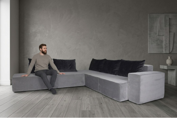Designerska Sofa Narożnikowa kanapa System Sof Tkaninowych Sofa Włókienniczy Aksamit Narożnik Couch SL Sofa 2