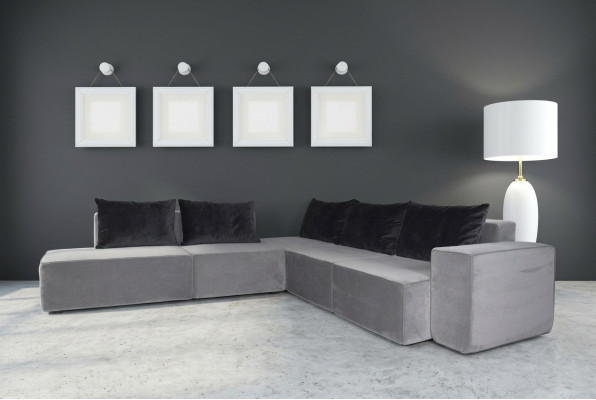 Designerska Sofa Narożnikowa kanapa System Sof Tkaninowych Sofa Włókienniczy Aksamit Narożnik Couch SL Sofa 2