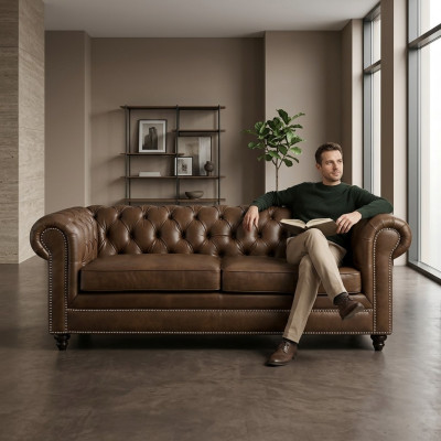 Sofa Chesterfield 3 MIEJSCA Tapicerowane Kanapy Projektant Sofy Zestaw SL Sofa 8 Nowe