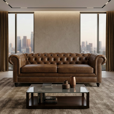 Sofa Chesterfield 3 MIEJSCA Tapicerowane Kanapy Projektant Sofy Zestaw SL Sofa 8 Nowe