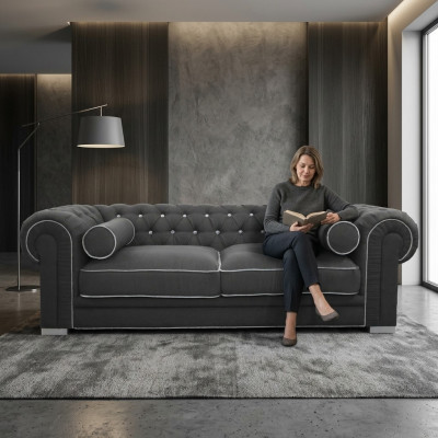 Chesterfield Sofa 3 MIEJSCA Dodatki Projektantów Kanapy Kanapy Komplet SL Sofa 22