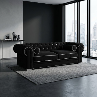 Chesterfield Sofa 3 miejsca Tapicerowane Designer Kanapy Sofy Komplet Sofa 23
