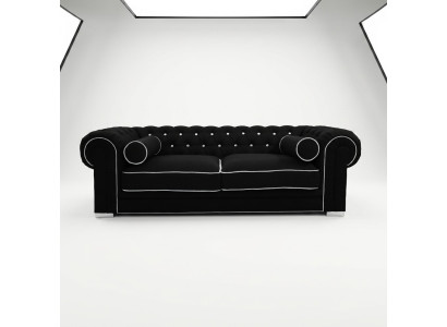 Chesterfield Sofa 3 miejsca Tapicerowane Designer Kanapy Sofy Komplet Sofa 23