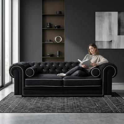 Chesterfield Sofa 3-miejscowy tapicerowany designer kanapa kanapy zestaw SL Sofa 25