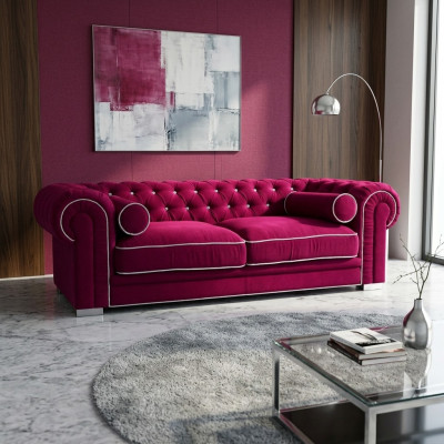Chesterfield Sofa 3 MIEJSCA Tapicerowane Designerskie Kanapy Sofy Komplet wypoczynkowy SL Sofa 28
