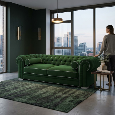 Chesterfield Sofa 3 MIEJSCA Poduszki Designerskie Kanapy Kanapy Komplet SL Sofa 31