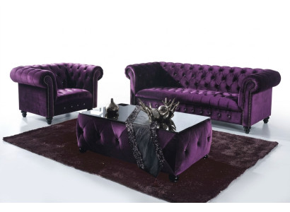 Sofa Chesterfield 3-miejscowe Kanapy Tapicerowane Designer Sofy Kanapa Komplet SL 36
