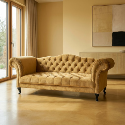 Chesterfield Sofa 3-osobowa sofa tapicerowana Projektant Wnętrz Sofas Komplet mebli SL Sofa 44