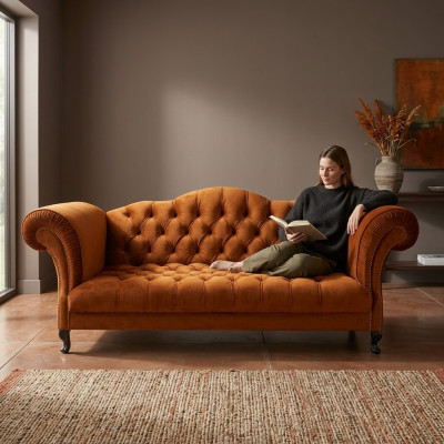 Chesterfield Sofa 3 MIEJSCA Tapicerowana Sofa Designer Meble Garnitur Sofas SL Sofa 48