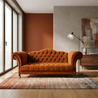 Chesterfield Sofa 3 MIEJSCA Tapicerowana Sofa Designer Meble Garnitur Sofas SL Sofa 48