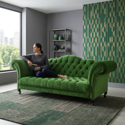Chesterfield Sofa 3 OSOBOWE Kanapy Designerskie Sofy Komplet Wypoczynkowy Sofa SL Sofa 49