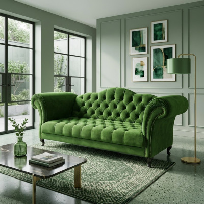 Chesterfield Sofa 3 OSOBOWE Kanapy Designerskie Sofy Komplet Wypoczynkowy Sofa SL Sofa 49