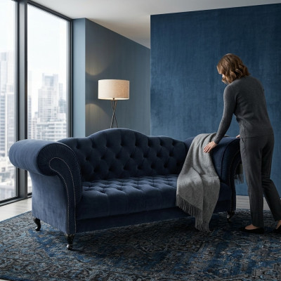 Chesterfield Sofa 3 MIEJSCA Tapicerowane Designer Sofy Kanapy Komplet SLIII Sofa №2