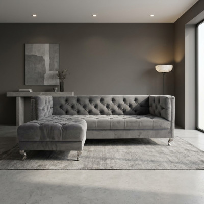 Chesterfield Sofa 3 MIEJSCA Tapicerowany Designerski Kanapa Kanapy Komplet Sofa SLIII Sofa nr 6