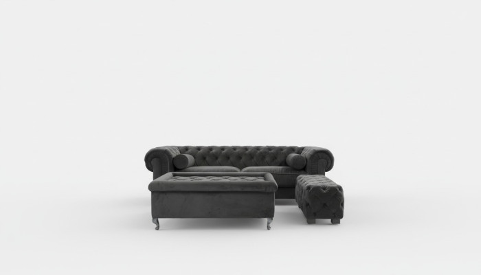 Chesterfield Sofa Pokrycie Projektant Meble Kanapy Kanapy Komplet Kanapa SLIII Sofa №18