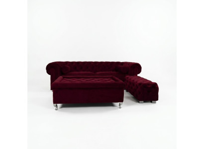 Chesterfield Sofa Wyściełane Designer Sofy Kanapy Komplet Kanap SLIII Sofa nr 19