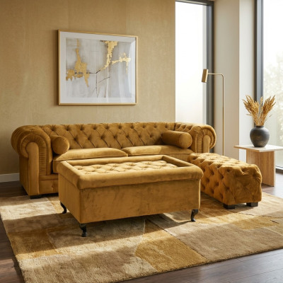 Chesterfield Sofa Tapicerka Designerskie Kanapy Sofy Sofa Komplet Kanapa SLIII Sofa №22