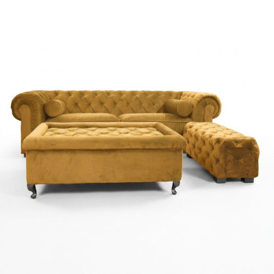 Chesterfield Sofa Tapicerka Designerskie Kanapy Sofy Sofa Komplet Kanapa SLIII Sofa №22
