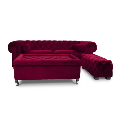 Chesterfield Sofa Pokrycie Sofy z Projektantką Kanapą Kompletem Sofa SLIII Sofa nr 24