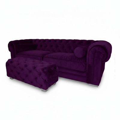 Chesterfield Sofa Tapicerka Projektant Kanapy Kanapy Komplet Kanapa SLIII Sofa №37