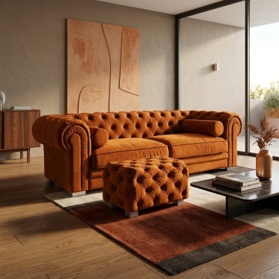 Chesterfield Sofa Fotel Projektant kanapy Sofy zestaw kanapowa SLIII kanapa №41