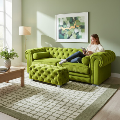 Chesterfield Sofa Tapicerowane kanapy na projekt Dom Sofy Zestawienie kanap SLIII Sofa №43