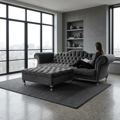 Chesterfield Sofa - Projektant z tapicerką na kanapie SOFAS SET Couch Garnitur Couch SLIII Sofa №47