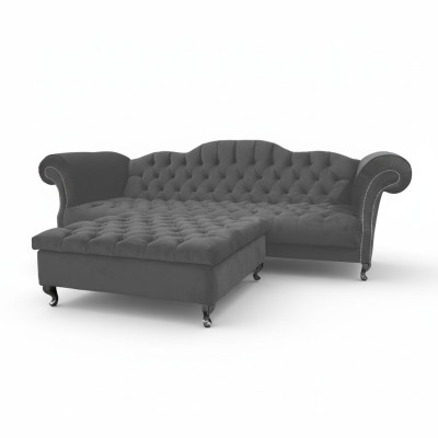 Chesterfield Sofa - Projektant z tapicerką na kanapie SOFAS SET Couch Garnitur Couch SLIII Sofa №47