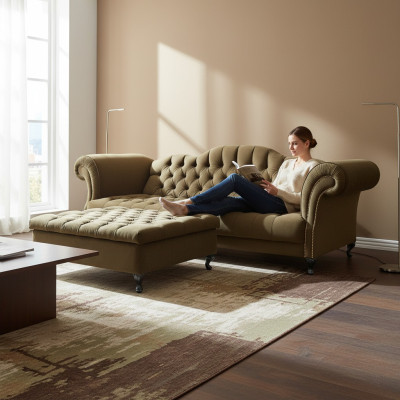 Sofa Chesterfield Projektant tapicerki z tkaniny Sofy sofistyka kanapa SLIII Sofa Nr 54.