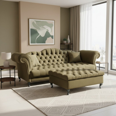 Sofa Chesterfield Projektant tapicerki z tkaniny Sofy sofistyka kanapa SLIII Sofa Nr 54.