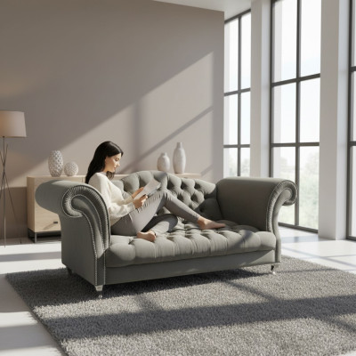 Sofa Chesterfield Sofa Obiektowy projektant Kanapy Sofas Efektowny Fotel SLIII Sofa nr 80