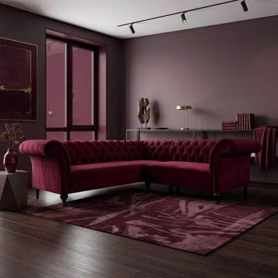 Chesterfield Narożnikowa kanapa kanapa narożna designerska sofa kanapa Aksamit skórzana sofa SLIII sofa №82