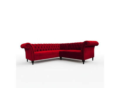 Projektant Red Chesterfield Narożnikowa kanapa Nowoczesny narożnik Designer Meble