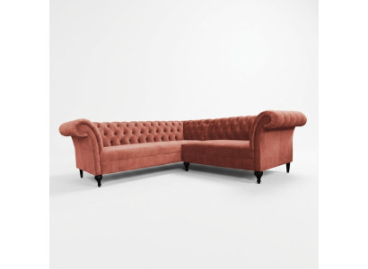Chesterfield Narożnikowa kanapa narożnik kanapa designerska kanapa kanapa skórzana sofa Aksamit
